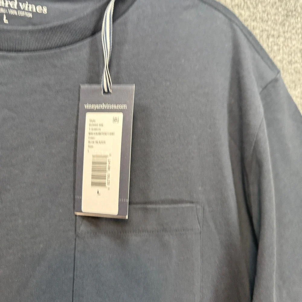 Vineyard Vines Tshirt Mens Large Blue Blazer Pocket Tee Classic Casual Prep NEW